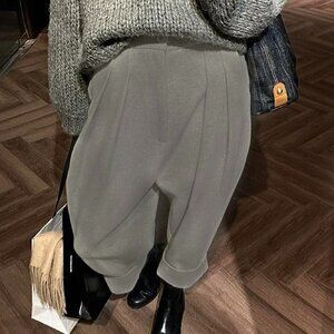 Vintage gray tailored NOT 100% wool very thick and warm pants